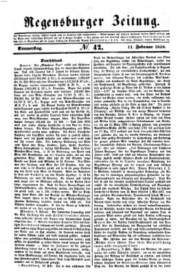 Regensburger Zeitung Donnerstag 11. Februar 1858