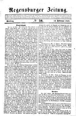Regensburger Zeitung Freitag 19. Februar 1858