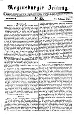 Regensburger Zeitung Mittwoch 24. Februar 1858