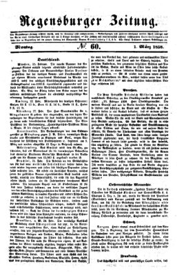 Regensburger Zeitung Montag 1. März 1858