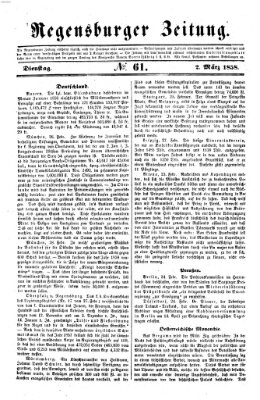 Regensburger Zeitung Dienstag 2. März 1858