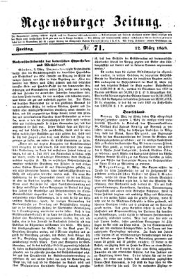 Regensburger Zeitung Freitag 12. März 1858