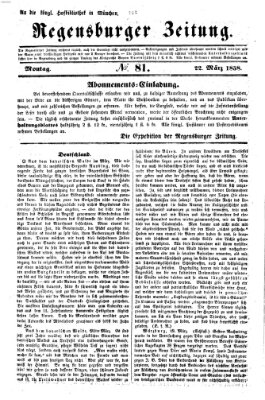 Regensburger Zeitung Montag 22. März 1858