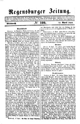 Regensburger Zeitung Mittwoch 21. April 1858