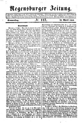 Regensburger Zeitung Donnerstag 29. April 1858