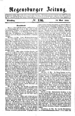 Regensburger Zeitung Dienstag 18. Mai 1858