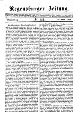 Regensburger Zeitung Donnerstag 27. Mai 1858