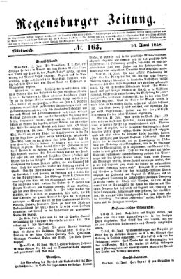 Regensburger Zeitung Mittwoch 16. Juni 1858