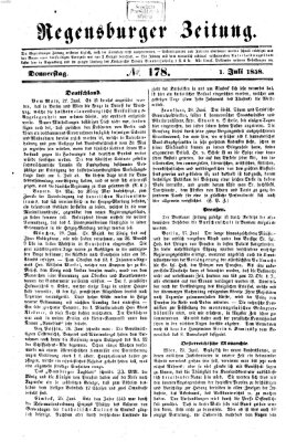 Regensburger Zeitung Donnerstag 1. Juli 1858