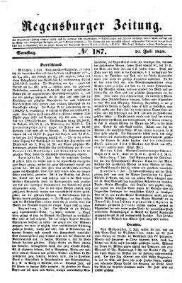 Regensburger Zeitung Samstag 10. Juli 1858