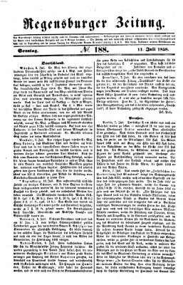 Regensburger Zeitung Sonntag 11. Juli 1858