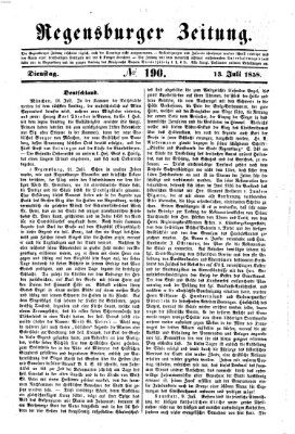 Regensburger Zeitung Dienstag 13. Juli 1858