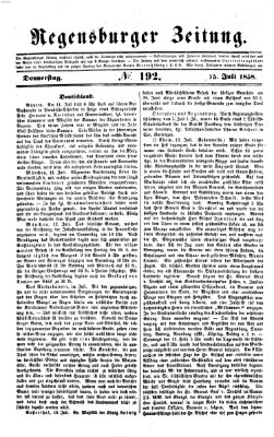 Regensburger Zeitung Donnerstag 15. Juli 1858