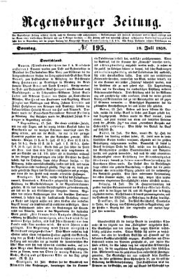 Regensburger Zeitung Sonntag 18. Juli 1858