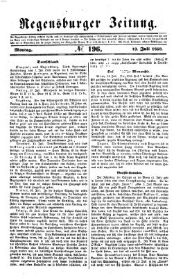 Regensburger Zeitung Montag 19. Juli 1858