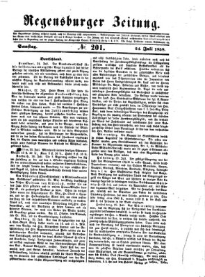 Regensburger Zeitung Samstag 24. Juli 1858