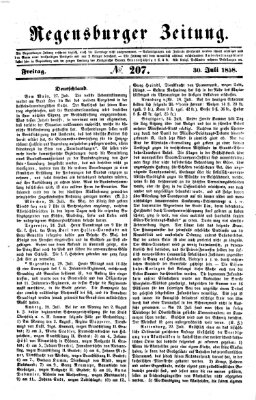 Regensburger Zeitung Freitag 30. Juli 1858