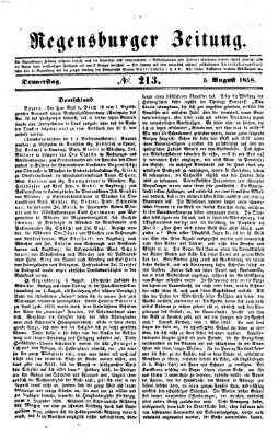 Regensburger Zeitung Donnerstag 5. August 1858