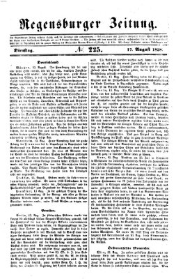 Regensburger Zeitung Dienstag 17. August 1858