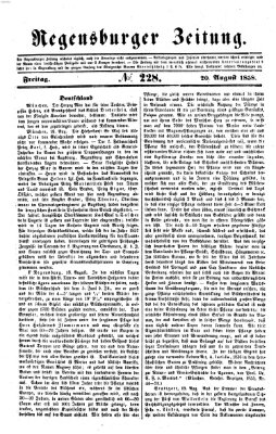 Regensburger Zeitung Freitag 20. August 1858