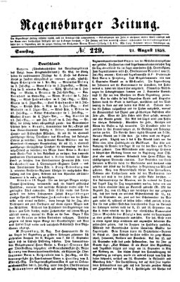 Regensburger Zeitung Samstag 21. August 1858