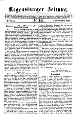 Regensburger Zeitung Samstag 4. September 1858