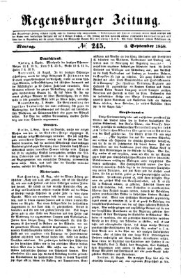 Regensburger Zeitung Montag 6. September 1858