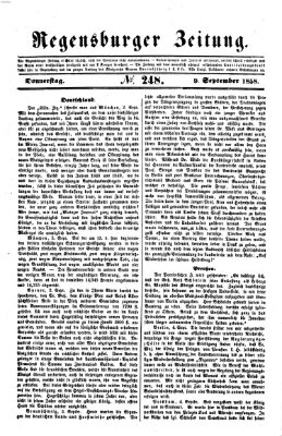 Regensburger Zeitung Donnerstag 9. September 1858