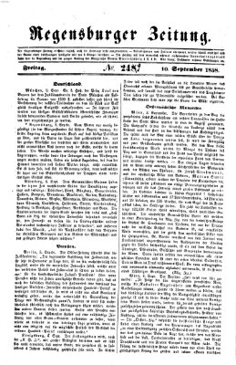 Regensburger Zeitung Freitag 10. September 1858