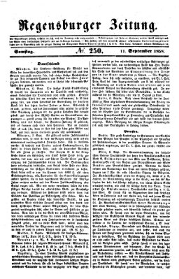 Regensburger Zeitung Samstag 11. September 1858