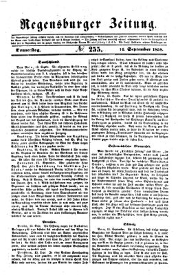 Regensburger Zeitung Donnerstag 16. September 1858