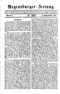 Regensburger Zeitung Sonntag 19. September 1858