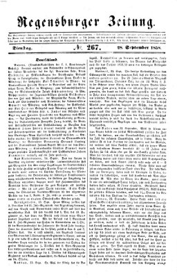 Regensburger Zeitung Dienstag 28. September 1858