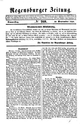 Regensburger Zeitung Donnerstag 30. September 1858