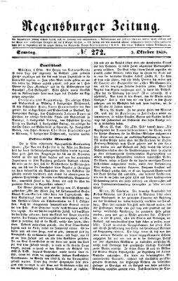 Regensburger Zeitung Sonntag 3. Oktober 1858