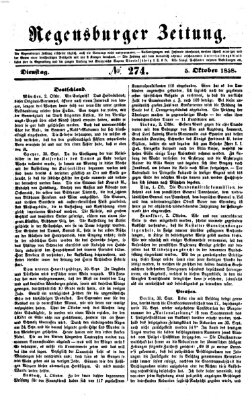 Regensburger Zeitung Dienstag 5. Oktober 1858