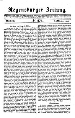 Regensburger Zeitung Mittwoch 6. Oktober 1858