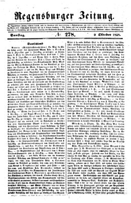 Regensburger Zeitung Samstag 9. Oktober 1858