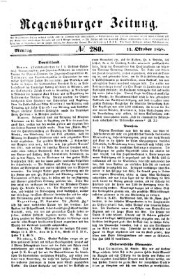 Regensburger Zeitung Montag 11. Oktober 1858