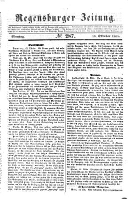 Regensburger Zeitung Montag 18. Oktober 1858