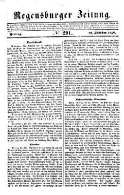 Regensburger Zeitung Freitag 22. Oktober 1858