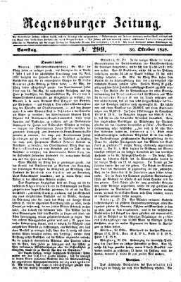 Regensburger Zeitung Samstag 30. Oktober 1858