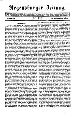 Regensburger Zeitung Samstag 13. November 1858