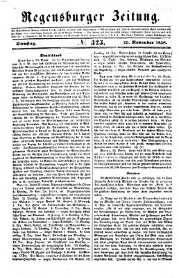 Regensburger Zeitung Dienstag 23. November 1858