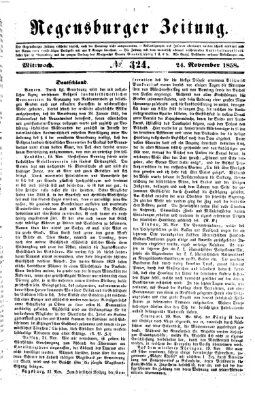 Regensburger Zeitung Mittwoch 24. November 1858