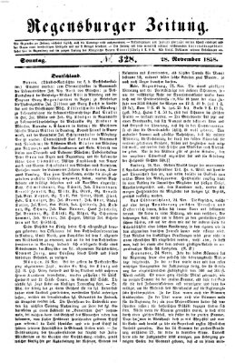 Regensburger Zeitung Sonntag 28. November 1858