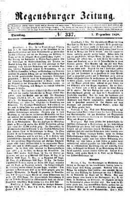 Regensburger Zeitung Dienstag 7. Dezember 1858