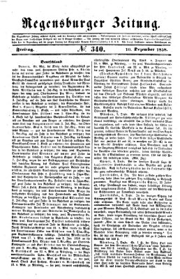 Regensburger Zeitung Freitag 10. Dezember 1858