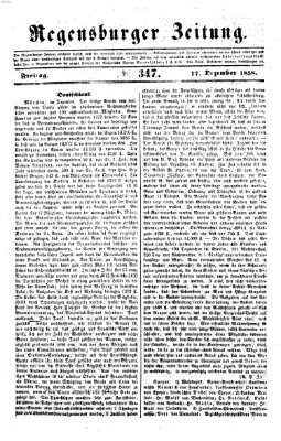 Regensburger Zeitung Freitag 17. Dezember 1858