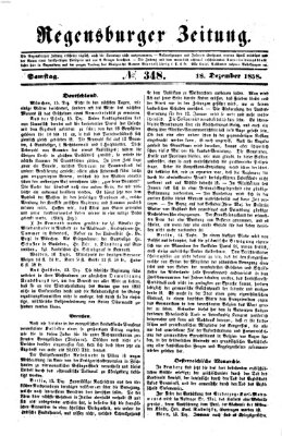 Regensburger Zeitung Samstag 18. Dezember 1858